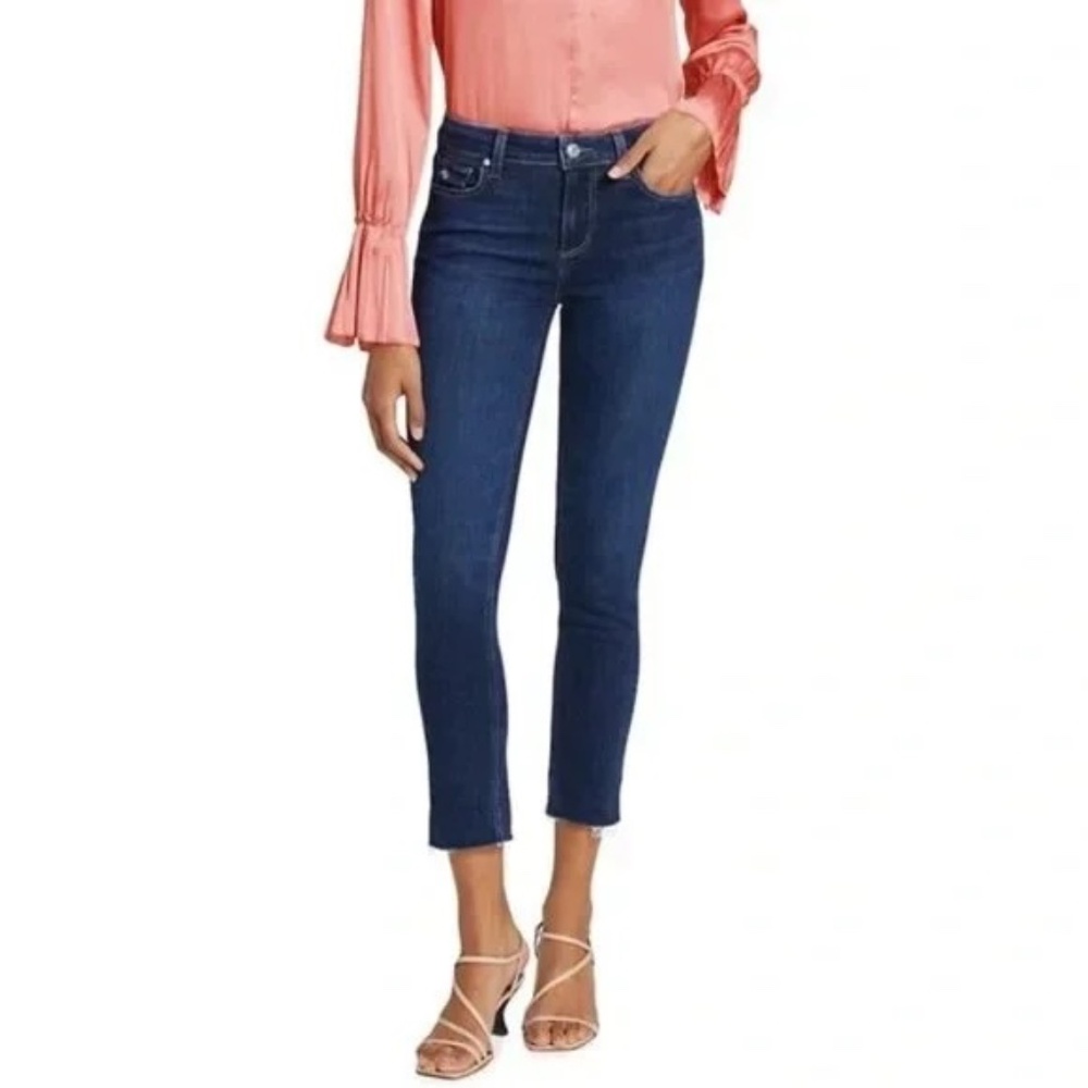 PAIGE Blue Skyline Skinny Crop Jeans Size 27